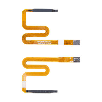 Шлейф для Samsung Galaxy A03s (A037F) сканер отпечатка пальцев Черный