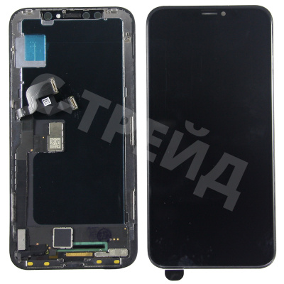 Дисплей для iPhone X (A1865/A1901) в сборе с тачскрином Черный - OR (Снятый, заменено ТОЛЬКО стекло)