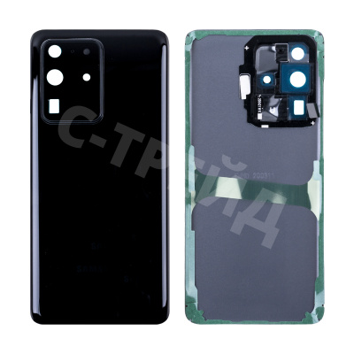 Задняя крышка для Samsung Galaxy S20 Ultra (G988B) Черный - Премиум