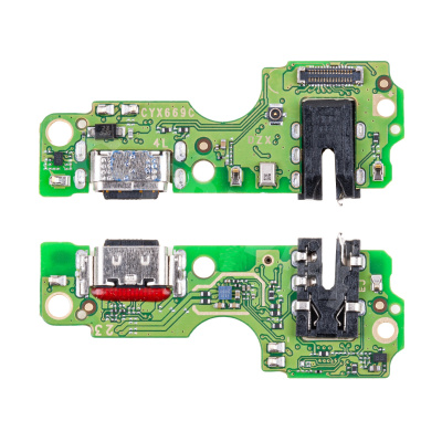 Шлейф для Infinix Hot 30i/Itel S23 (X669D/S665L) плата на системный разъем/разъем гарнитуры/микрофон - Премиум