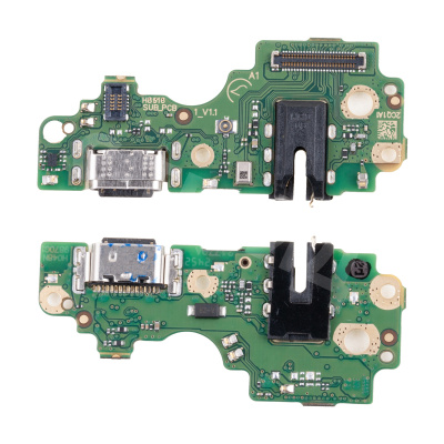 Шлейф для Tecno Spark 30 Pro (KL7) плата на системный разъем/разъем гарнитуры/микрофон - Премиум