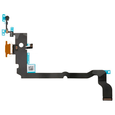 Шлейф для iPhone Xs Max (A1921/A2101) на системный разъем/микрофон Золото