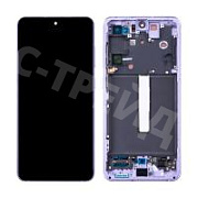 Дисплей для Samsung Galaxy S21 FE (G990B) модуль с рамкой Фиолетовый - OR (SP)