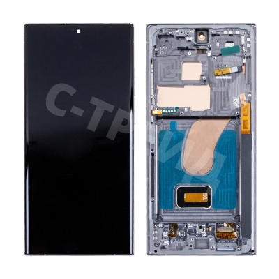 Дисплей для Samsung Galaxy S23 Ultra (S918B) модуль с рамкой Зеленый - (OLED)