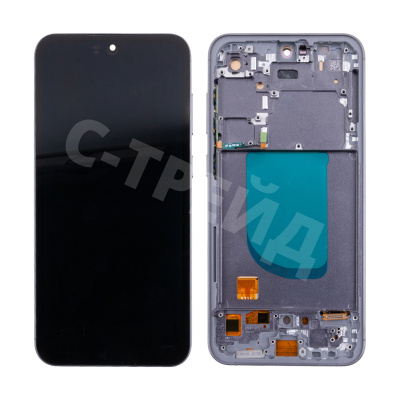 Дисплей для Samsung Galaxy S23 FE (S711B) модуль с рамкой Черный - (OLED) (Full Size)