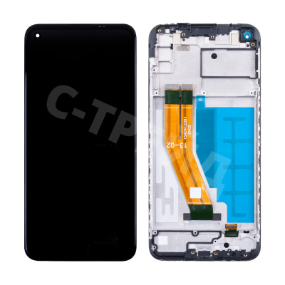 Дисплей для Samsung Galaxy M11 (M115F) модуль c рамкой Черный - OR Ref. (SP)