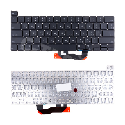 Клавиатура для ноутбука MacBook Pro 13" A2251 (2020, прямой Enter RU) Черный