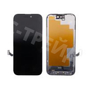 Дисплей для iPhone 15 (A3090) в сборе с тачскрином Черный - (Hard OLED, Full HD) (площадка под IC)