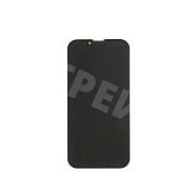 Защитное стекло "Антишпион" для iPhone 13/13 Pro/14/16e Черный (Закалённое, полное покрытие)