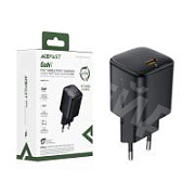 Сетевое зарядное устройство Type-C Acefast A134 (67W, PD, GaN) Черный