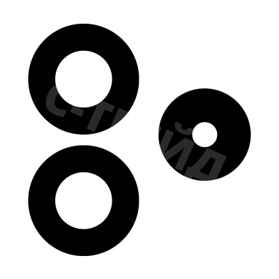 Стекло камеры для Tecno Spark 10 Pro (KI7) (комплект 3 шт.) Черный