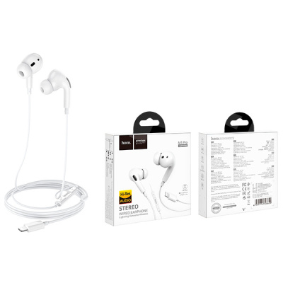Гарнитура Lightning Hoco M1 Pro (вакуумные) Белый