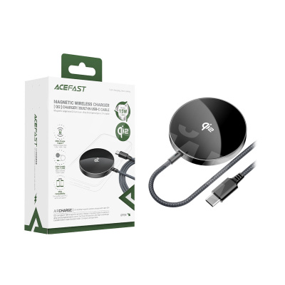Беспроводное зарядное устройство Acefast E24 (15W, Qi2) Серый
