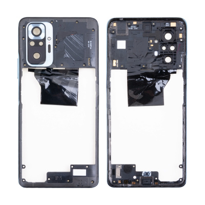 Средняя часть для Xiaomi Redmi Note 10 Pro 4G (M2101K6G) Голубой