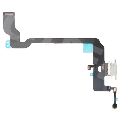 Шлейф для iPhone Xs (A2097/A1920) на системный разъем/микрофон Серебро