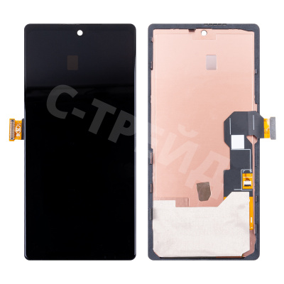 Дисплей для Google Pixel 6a (GX7AS/GB62Z/G1AZG/GB17L) в сборе с тачскрином Черный - (OLED)