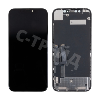 Дисплей для iPhone Xr (A2105) в сборе с тачскрином Черный - OR (Заменено стекло и тач)