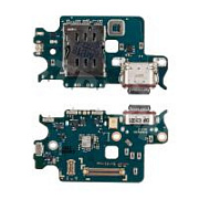 Шлейф для Samsung Galaxy S22 (S901B/EU version) плата системный разъем/разъем SIM/микрофон - Премиум