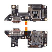 Шлейф для Xiaomi Poco F7 Ultra (24122RKC7G) плата системный разъем/разъем SIM/микрофон - Премиум