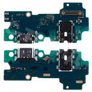 Шлейф для Samsung Galaxy A22 (A225F) плата системный разъем/разъем гарнитуры/микрофон - Премиум
