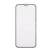 Защитное стекло "Матовое" для iPhone 12/12 Pro Черный (Закалённое, полное покрытие)