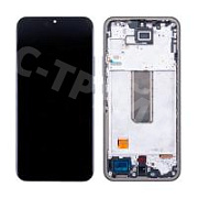 Дисплей для Samsung Galaxy A34 5G (A346B) модуль с рамкой Черный - (OLED) (Small Size)