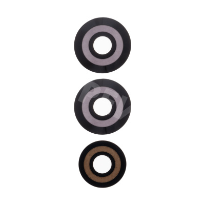 Стекло камеры для Itel A70 (A665L) (комплект 3 шт.) Черный