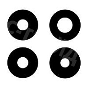 Стекло камеры для Xiaomi 14T Pro (2407FPN8EG) (комплект 4 шт.) Черный