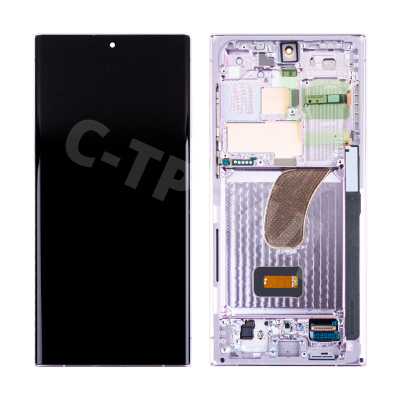 Дисплей для Samsung Galaxy S23 Ultra (S918B) модуль с рамкой Лавандовый - OR (SP)