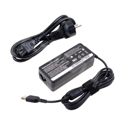 Блок питания (сетевой адаптер) для ноутбуков Lenovo 20V, 3.25A, 65W (прямоугольный разъем)