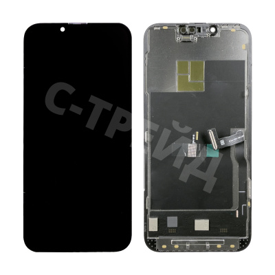 Дисплей для iPhone 13 Pro (A2640) в сборе с тачскрином Черный - DD (Soft OLED, Full HD, 120 Гц) (площадка под IC)