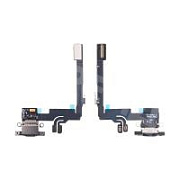 Шлейф для iPhone 16 Pro (A3293) на системный разъем/микрофон Черный - Премиум