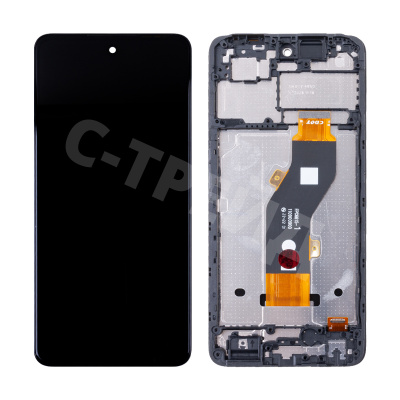 Дисплей для Tecno Spark 20C (BG7n) модуль с рамкой Черный - OR