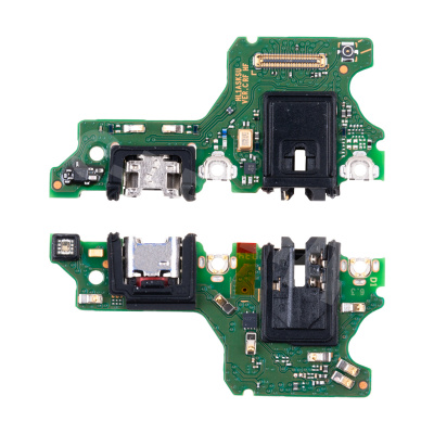 Шлейф для Huawei P40 Lite E (ART-L29) плата на системный разъем/разъем гарнитуры/микрофон - Премиум