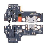 Шлейф для Realme C30/Narzo 50i Prime (RMX3581/RMX3506) плата на системный разъем/разъем гарнитуры/микрофон - Премиум