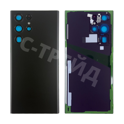 Задняя крышка для Samsung Galaxy S22 Ultra (S908B) Черный - OR