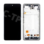 Дисплей для Samsung Galaxy A53 5G (A536B) модуль с рамкой Черный - (OLED) (Full Size)