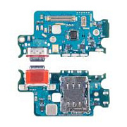 Шлейф для Samsung Galaxy S23 (S911E/Asia/America version) плата системный разъем/разъем SIM/микрофон - Премиум