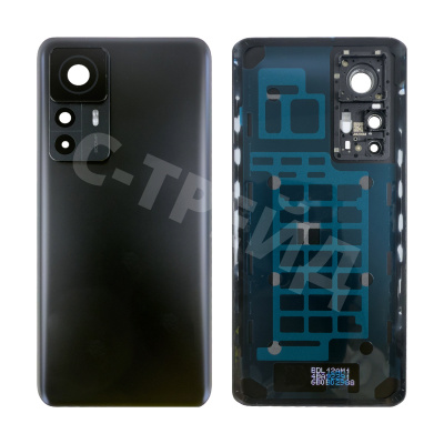 Задняя крышка для Xiaomi 12T Pro (22081212UG) Черный (Матовая) - Премиум