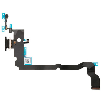 Шлейф для iPhone Xs Max (A1921/A2101) на системный разъем/микрофон Черный