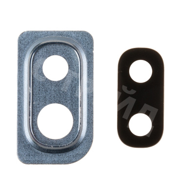 Стекло камеры для Samsung Galaxy A10/A20/A30/A40 (A105F/A205F/A305F/A405F) в сборе с рамкой Черный