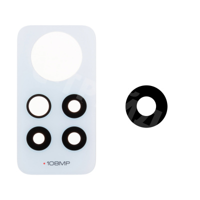 Стекло камеры для Xiaomi Redmi Note 12 Pro 4G (2209116AG) (комплект 2 шт.) Белый