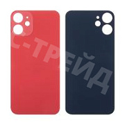 Задняя крышка для iPhone 12 mini (A2399) Красный (стекло, широкий вырез под камеру, логотип)