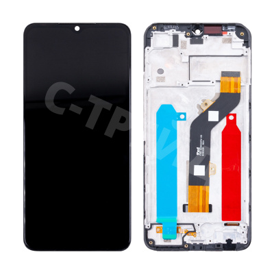 Дисплей для Infinix Hot 20i (X665E) модуль с рамкой Черный - OR