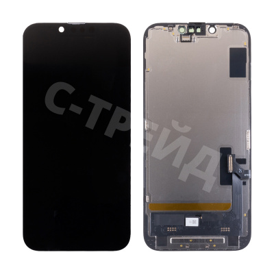 Дисплей для iPhone 14 (A2883) в сборе с тачскрином Черный - JCID (Soft OLED, Full HD) (с верификацией = с привязкой без ошибки)