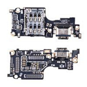 Шлейф для Vivo V27 5G (V2246) плата на системный разъем/разъем SIM/микрофон