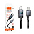 Кабель Type-C - Type-C Hoco X118 (3A, 60W, PD, оплетка нейлон, с дисплеем) Черный