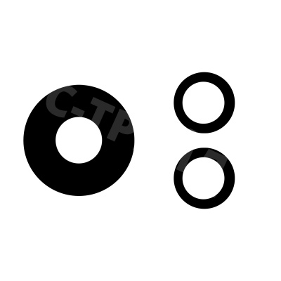 Стекло камеры для Xiaomi 12 Lite (2203129G) (комплект 3 шт.) Черный