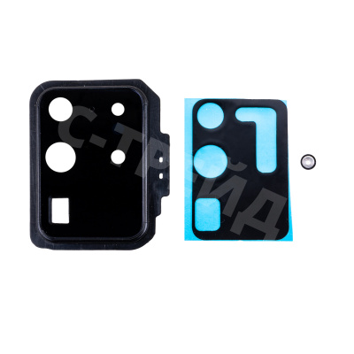 Стекло камеры для Samsung Galaxy S20 Ultra (G988B) в сборе с рамкой Черный