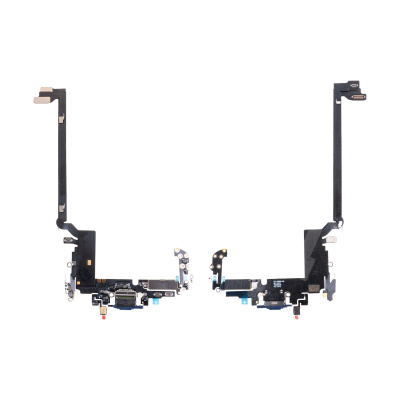 Шлейф для iPhone 17 Pro Max (A3526) на системный разъем/микрофон Синий - Премиум